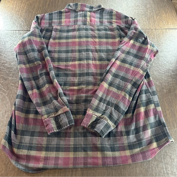 Carhartt Men's Rugged Flex Relaxed Fit Midweight Flannel Long Sleeve Sz XL Tall - Picture 10 of 11